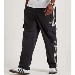 Adidas Adicolor Men's Originals 3 Stripe Cargo Pants Black White Size M HR3364